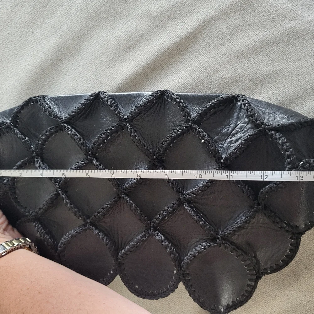 Vintage PU-leather look patchwork bag - Picture 7 of 9
